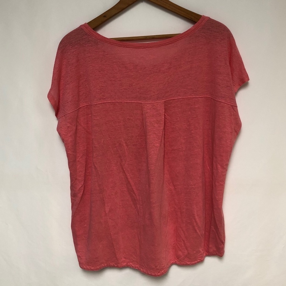 Eileen Fisher Pink Ribbed 100% Linen Top Women’s Size XS - Picture 7 of 9